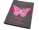 Zeugnismappe mit Namen(A4)incl.zeugniss Hefter Butterfly Fadensalat-shop