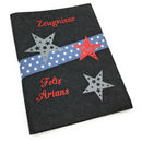 Zeugnismappe mit Namen(A4)incl.zeugniss Hefter Rot Fadensalat-shop