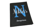 Zeugnismappe mit Namen aus Filz (A4) incl.zeugniss Hefter dokumentenmappe zeugniss mappe personalisiert Buchstabe Blau dunkel