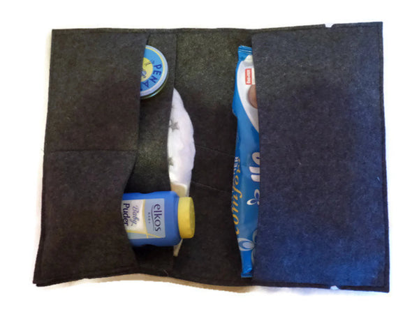 Windeltasche Personalisiert Grün Wickeltasche mit Name