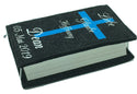 Gotteslobhülle mit Namen aus filz mit Kreuz Blau/weis Gesangbuch