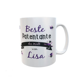 Tasse Beste Patentante der welt geschenk mit namen Personalisiert kaffebecher tante