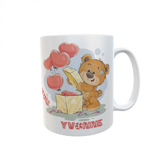 Tasse mit Name Wunschname Teddy Kaffee Becher liebe Personalisiert geschenk namenstasse