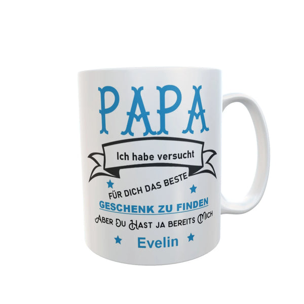 Papa Tasse mit Spruch Vatertag geschenk mit namen Personalisiert Wir haben versucht das beste geschenk mehrzahl/einzahl der kindernamen