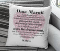 Oma Kissen geschenk mit Namen erinnerungen Individuell personalisiert einzahl mehrzahl enkel enkelkinder