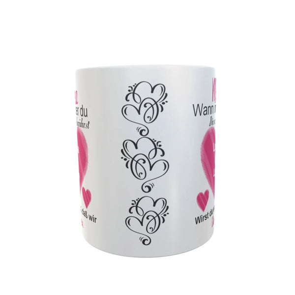 Mama Tasse mit Spruch Frauen geschenk mit namen Personalisiertherz berührt geschenk mehrzahl/einzahl der kindernamen