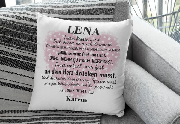 Kissen mit Namen geschenk erinnerung liebeserklärung Individuell personalisiert partnerschaft freundschaft