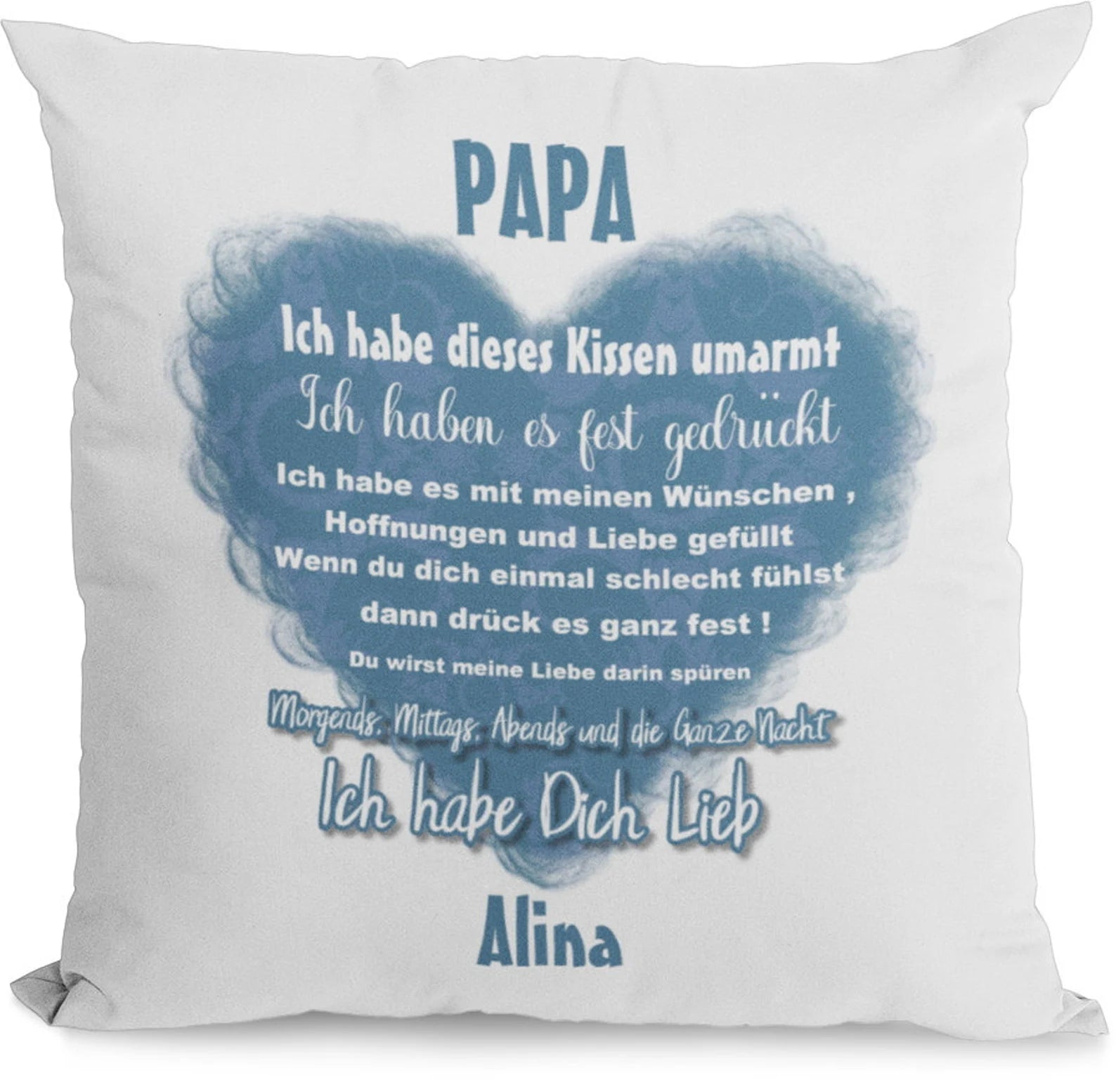 Kissen Papa geschenk mit Namen wir haben es umarmt Individuell personalisiert einzahl mehrzahl namen dekokissen