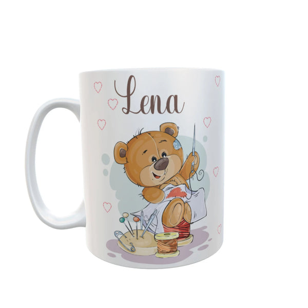Tasse mit namen Teddybär Näht mit wunschname personalisiertes geschenk