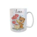Tasse mit namen Teddybär Kiste liebe mit wunschname personalisiertes geschenk