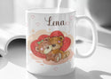 Tasse mit namen Teddybär Liebe liegend mit wunschname personalisiertes geschenk