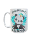 Tasse mit Panda Stand der Dinge Augenringe Spruchtasse lustige Geschenkidee Bürotasse mit Sprüchen