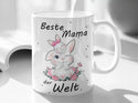 Mama Tasse mit Spruch Muttertag geschenk muttertagsgeschenk danke beste Mama der Welt geschenkidee hasi mit kind
