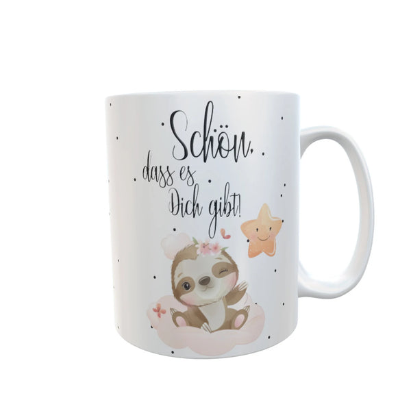 Tasse mit Spruch Schön, dass es Dich gibt! Kaffeebecher, bürotasse Geschenkidee danke sagen