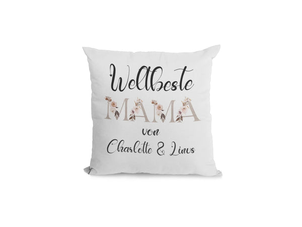 Personalisiertes Kissen für Mama Geschenk | Beste Mama der Welt | Weihnachtsgeschenk Mama