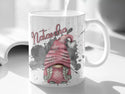 Wichtel Tasse personalisiert Gnome mit Namen Glühwein Tasse Wintertasse Geschenk weihnachten Rosa Gnom weiblich