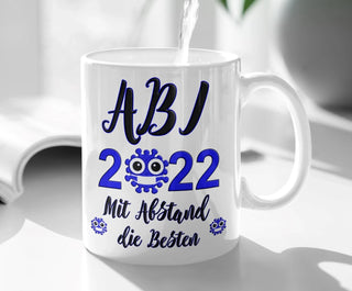 Geschenk zum ABITUR 2022 Schulabschluss witzig Tasse Abi Mädchen Jungen Abiturgeschenk Blau
