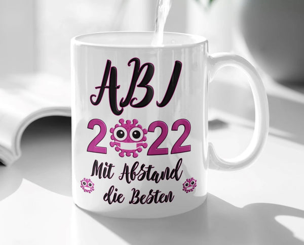 Geschenk zum ABITUR 2022 Schulabschluss witzig Tasse abi Mädchen Jungen Abiturgeschenk pink
